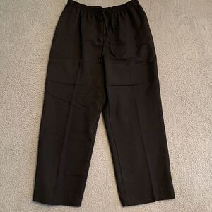 Alfred Dunner Womens 16 S Black Petal Pushers Proportioned Pants Slacks Pull On